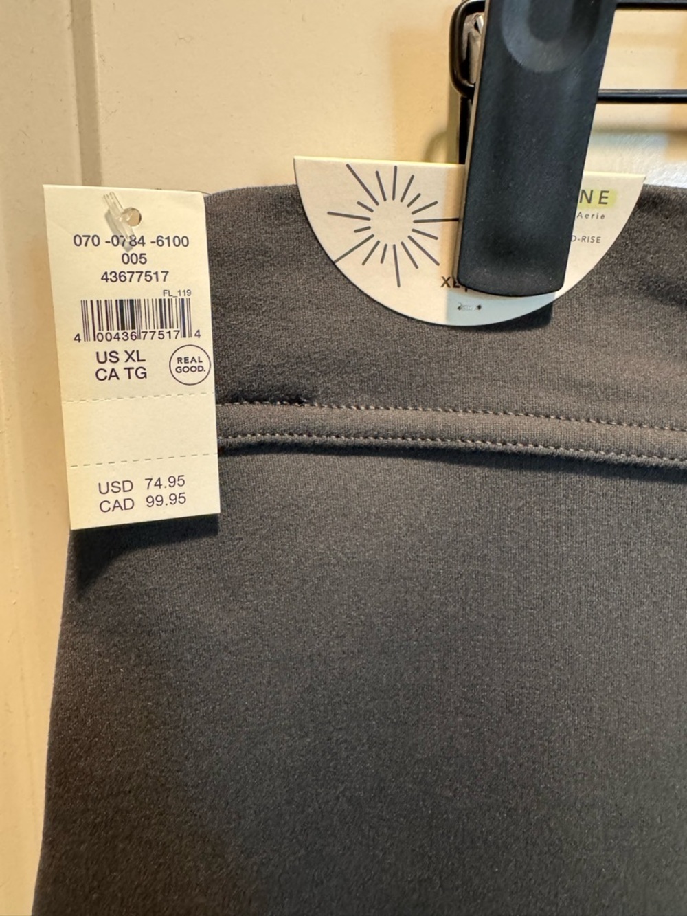aerie Wide-Leg Pants in Charcoal - Picture 4 of 6